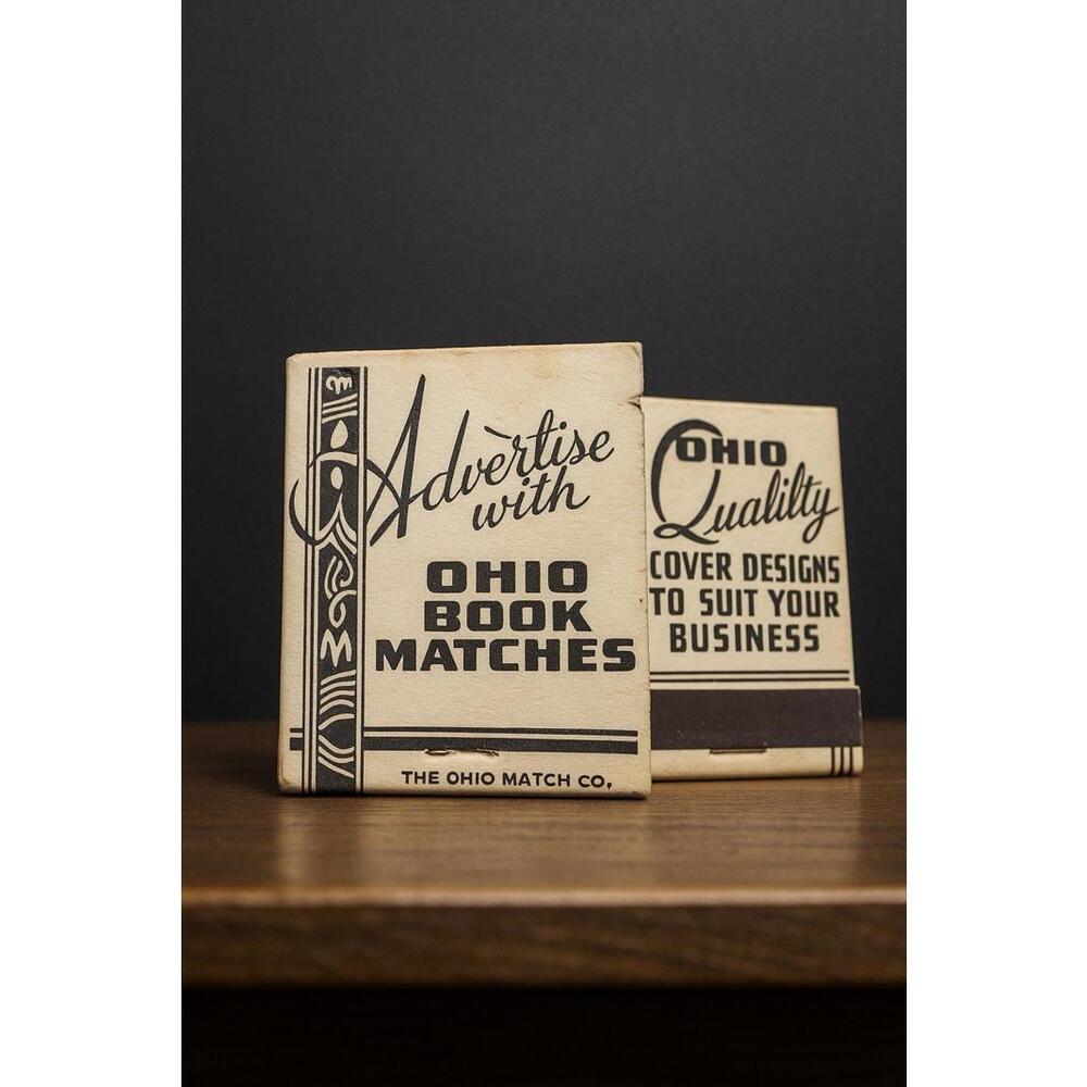 Ohio Book Matches Matchbook Vintage c. 1938 To 1945, Unused, Unstruck